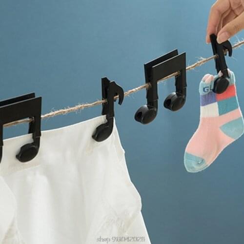 Multipurpose Musical Notes Shape Clothespin Food Sealing Clips Durable Hanging Pegs for Clothes Laundry D18 20 Dropship
