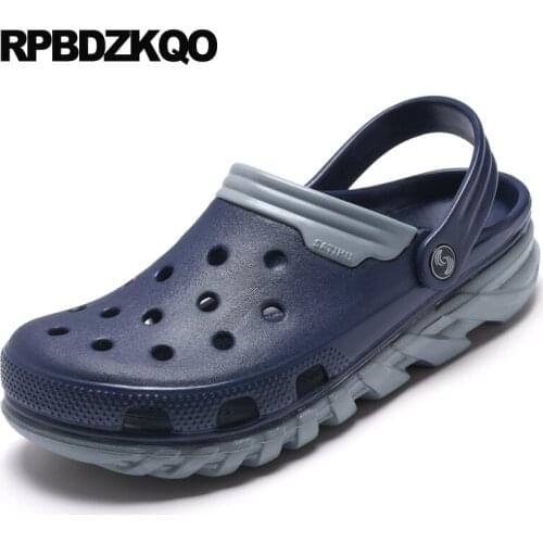 Shoes Gardening Slides Garden Size 46 Mules Nice Mens Sandals 2021 Summer Outdoor Closed Toe Large Rubber Clogs Jelly Slippers