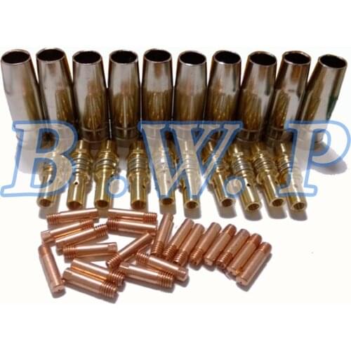 MB 15AK Nozzles Contact Tips Holder and Contact tips Consumables Kit For Mig Welding Torch, 60pcs