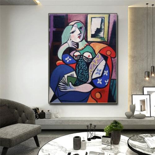 Picasso Famous Canvas Painting Living Room Abstract Graffiti Woman Figure Poster Nordic Modern Art Aesthetic Room Decor Pictures