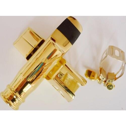 New De Xin Professional Tenor Soprano Alto Saxophone Metal Mouthpiece Advanced Gold Plating Sax Mouth Pieces Accessories