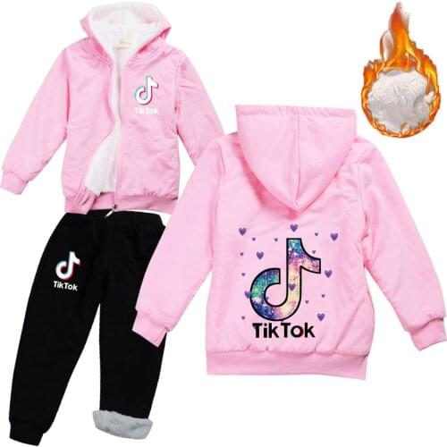 TIK TOK Outfits Baby Girls ClothesInfant Cotton Suits Hooded Zipper Jacket Boys Hoodies