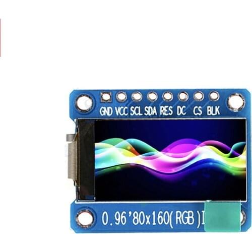 0.96 inch 80X160 IPS LCD Display Module Full Color TFT 65K ST7735 Driver LCD Screen 3.3V SPI Interface Replace OLED