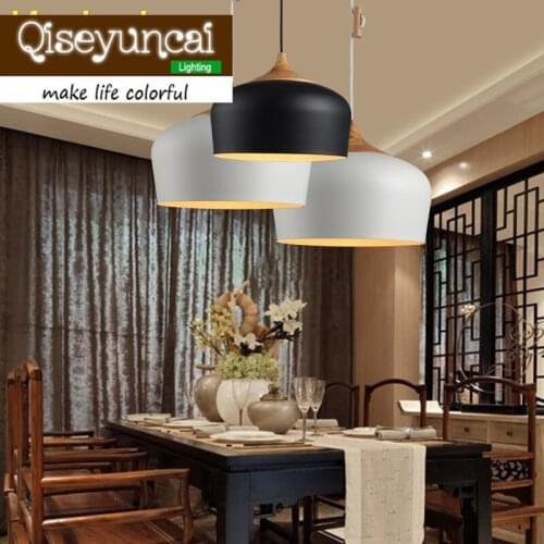 Simple modern restaurant chandelier lamp Taipei pastoral bedroom study European Wooden Chandelier