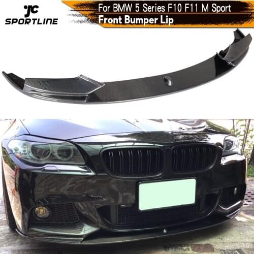 Carbon Fiber Bumper Lip Spoiler Splitters For BMW 5 Series F10 F11 M Sport 2011 - 2016 Front Bumper Lip Spoiler Splitters
