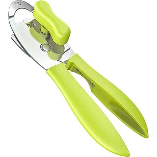 Manual Can Opener, Stainless Steel 8Inch Handheld Multifunction Can Openers 4In1 - Can Lifter/Bottle Opener/Jar Opener