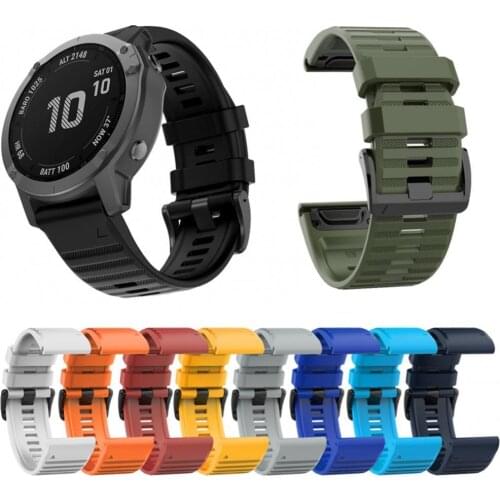26mm Silicone Sports Watch Wrist Strap Band for Garmin Fenix 6X 5X 3 HR D2 Bravo ремешок для часов