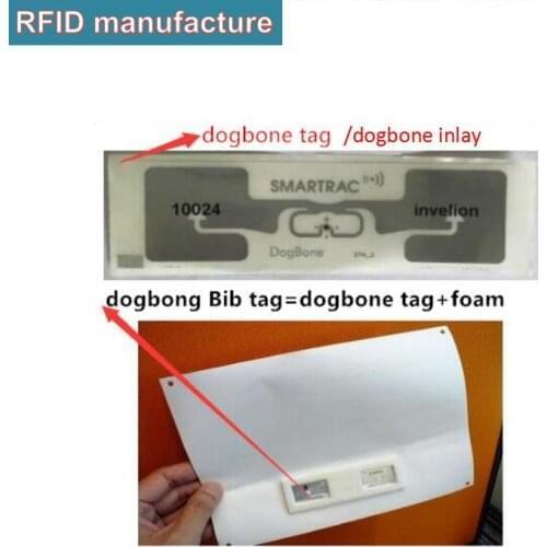 Sports Timing Systems 97*27mm uhf rfid chip tags impinj Monza R6 dogbone wet inlay passive epc gen2 rfid uhf stickers