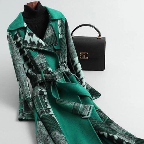 2021 Blends Woolens Overcoat Female Coat Autumn Winter The New Fashion Long Style Women Jacket Plus Size Womens Wool Camel Coat