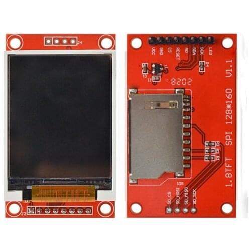1.8 inch 8PIN 262K SPI TFT LCD Screen with Adapter Board ST7735S Drive IC 51 MCU Drive 4 IO Drive 128(RGB)*160