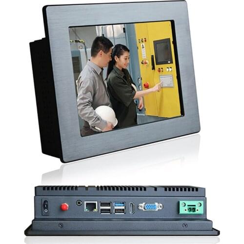 8.4" industrial touch panel pc 800x600 all in one computer HD-MI/VGA/RS232/LAN 3855U embedded computer Windows7/8/10/Linux/Unix
