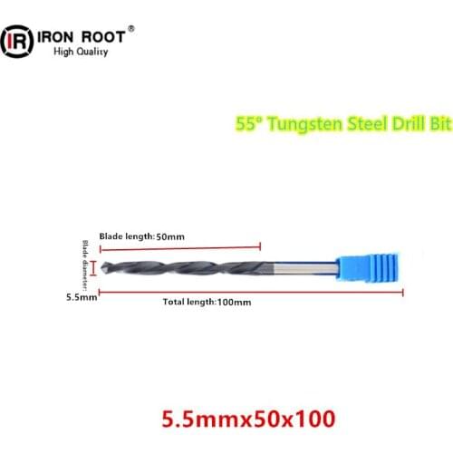 1P 55°5.5mm/6.0mm/6.5mm/7.0mm/7.5mm/8.0mm CNC Metal lathe Cutting Tool Twist Drill Solid Turning Carbide Drill Bit