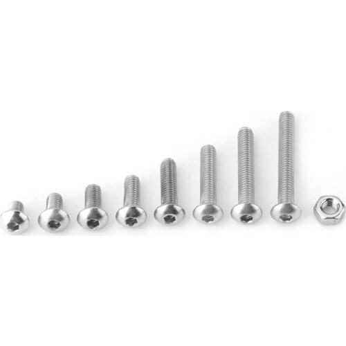 210pcs M4 Stainless Steel SS304 Hex Socket Button Head Screws and Nuts Assrotment Kit Wholesale