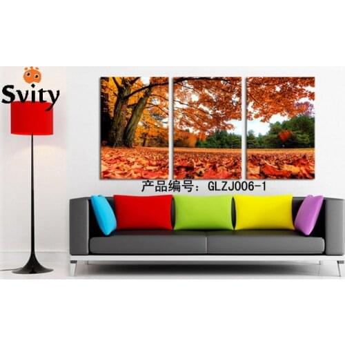 3 pcs Green Forest Print Image and decoration home decor oil painting the living room entrance corridor no frame wholesale