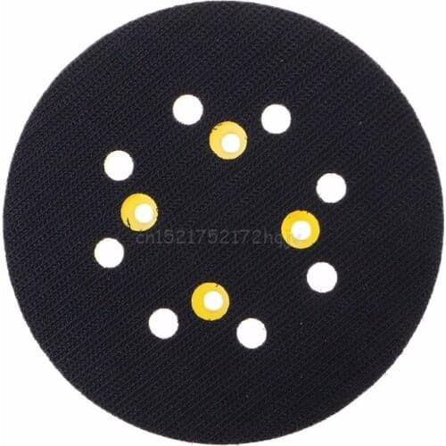 5 Inches 125 MM 8-Hole Back-up Sanding Pad 4 Nails Hook and Loop Sander Backing Pad for Electric Grinder Power Tools A26 19