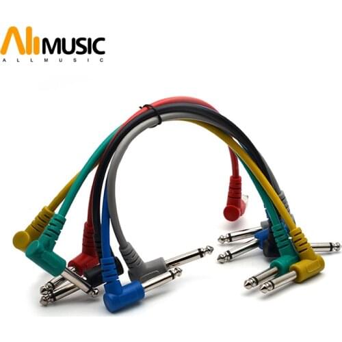 Hot Sale Competitive Guitar Effect Pedal Cables Colorful Plastic Guitar Patch Cables Angled for Guitar Effect Pedals