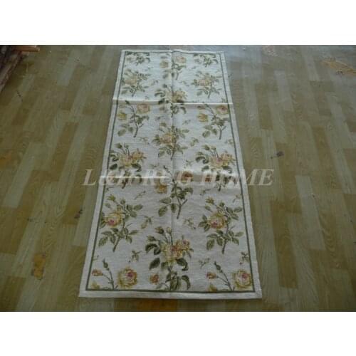 Free shipping 2.5'x6' needlepoint rugs stunning runners hand knotted rugs, handmade woolen runners for hallway usage