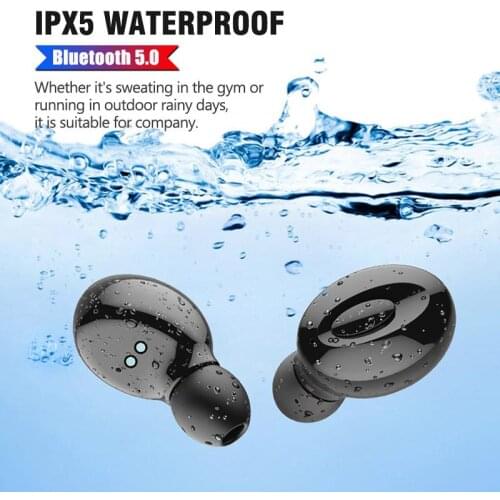 Mini TWS Wireless Bluetooth-compatible for Sports In-Ear Stereo Earphones Waterproof Headsets with Charging Box for Video Music