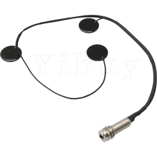 Yibuy Black Silver Metal Pickup Piezo Transducer for Harp Replacement 67.7CM