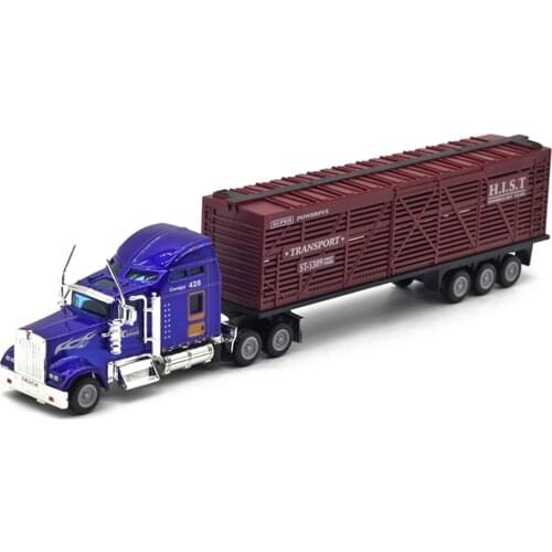 Kid Classic Vehicles Toys Gift Assembled Model Building Kits Tool 1/65 Metal Diecast Alloy Car Carrier Truck Model