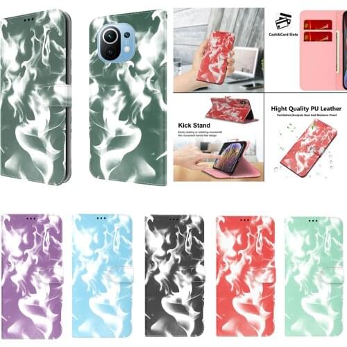 For Xiaomi Mi 11 Pro 10S 10T Lite POCO X3 NFC Note 10 Case Leather Flip Wallet Phone Case Coque Redmi Note 10 K40 POCO F3 Cover