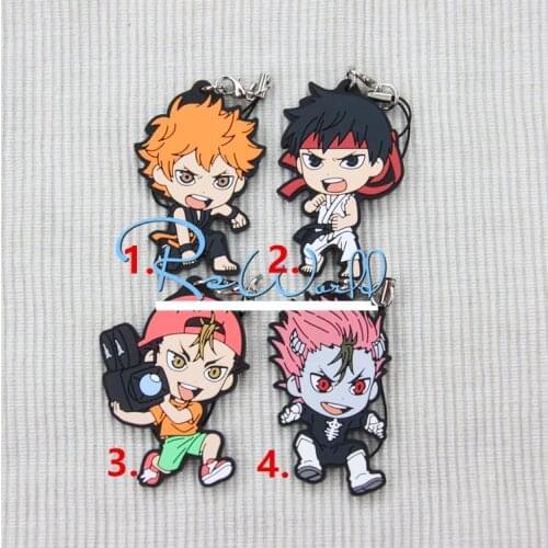 Haikyuu Anime keychain Oikawa Tooru Kozume Kenma Kuroo Tendo Satori Koutarou Hinata Rubber strap/mobile phone strap D194
