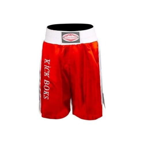 Cyclone Embroidered Boxing Shorts Red