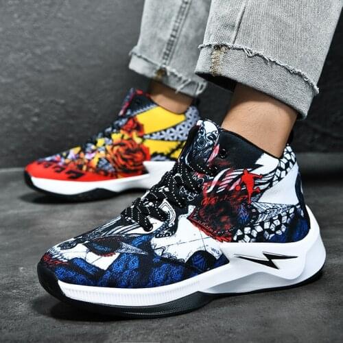 Fashion Colorful Cool Basketball Shoes Men Unisex Sneaker Profession Designer Men Basketball Shoes Breathable Mesh Gym Boots
