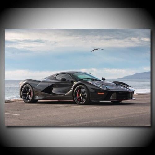 Laferrari Aperta Black Supercar Seagull Picture Canvas Painting Wall Art Posters and Prints Modern Home Room Decorations
