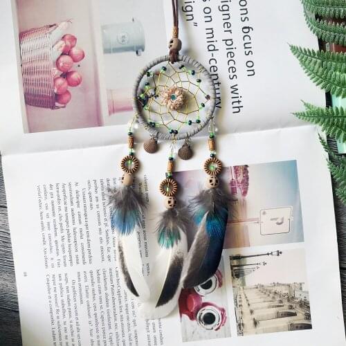 Small Hanging Dreamcatcher Indian Feather Decoration Mini Automobile Ornament Craft Gift