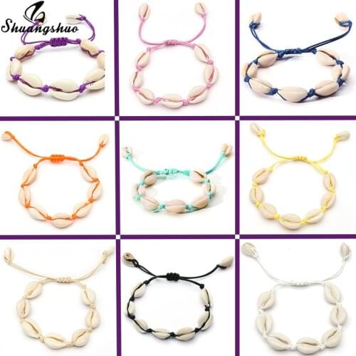Shuangshuo Fashion Charm Bracelet femme Shell Rope Bracelets For Women Seashell Bracelet homme Jewelry coquillage pulseras 2019