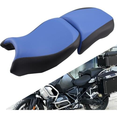 Motorcycle Accessories PU Leather Two Up Driver Front Rear Passenger Seat Pillion Cushion Fit For BMW R1200GS 2018 2019 2020