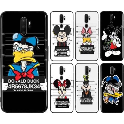 Disney Bad Boy Mickey For OPPO AX7 A1K A94 A93 A92S A73 A72 A53S A52 A32 A31 A12E A11X A9 A5 2020 Black Soft Phone Case