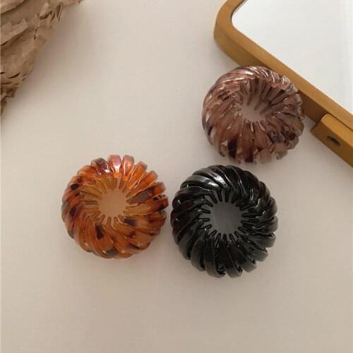 Ball Head Set Hair Device Lazy Hairpin Korea Simple Ponytail Hair Accessories Female Shrinking Elastic Birds Nest Hair Claw
