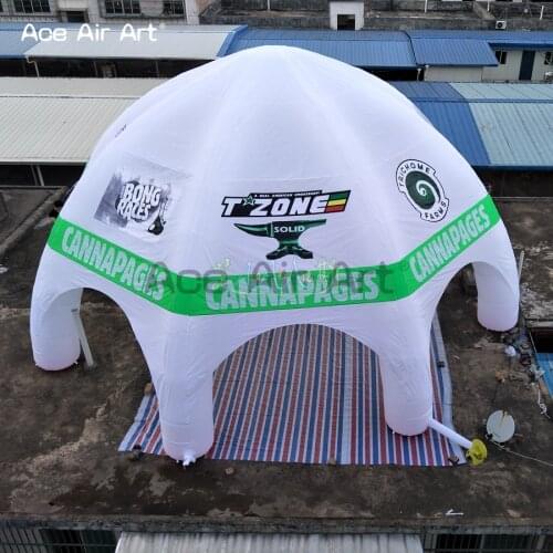 Huge 10m diameter inflatable dome spider tent,event gathering marquee station with full logos for sale