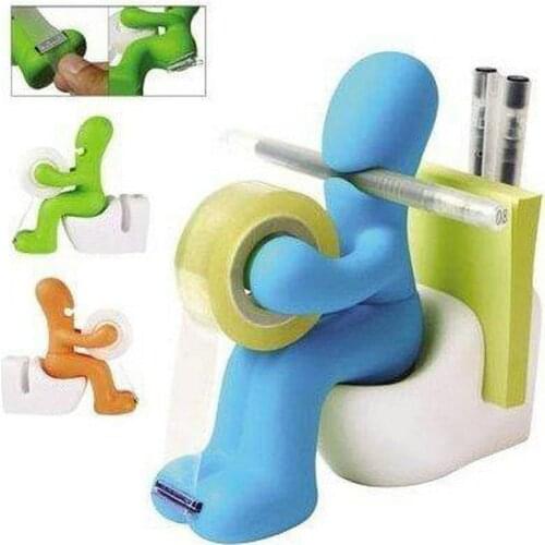 Originality Butt Station Desk Accessory Tape Dispenser Pen Memo Holder Paper Clip Office Supplies Tape Dispenser Storage Rack