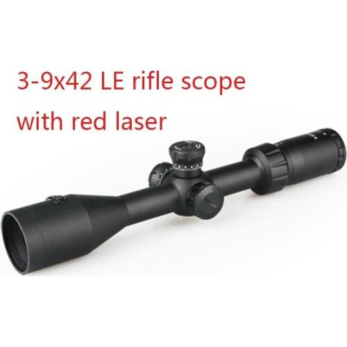 PPT Outdoor Rifle Scope Tactical 3-9x42 LE Tactical Rifle Scope With Red Laser For Hunting gs1-0182