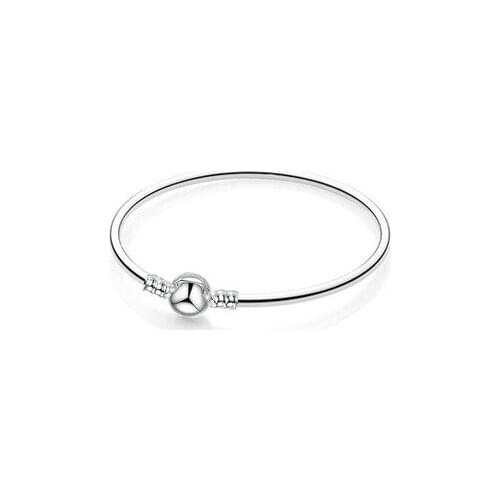Simple Style Silver Gold Snake Chain Women Bracelet Bead Fashion Bangle For Lovers