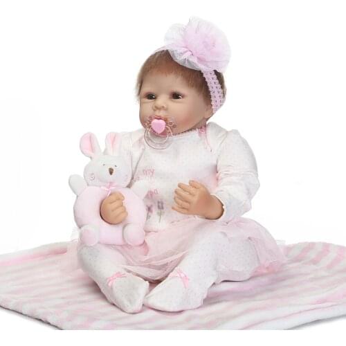 NPK 21inches lifelike reborn baby boy doll full silicone vinyl bebes reborn realistic princess baby toy doll