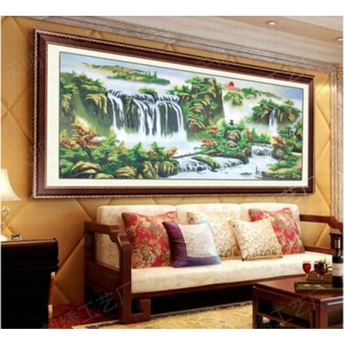 Mural Silk Embroidery Landscape Painting Living Room Study Office Tea Restaurant Interior Decoration Painting Gift Painting 0108