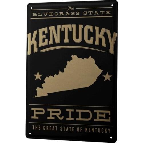 SINCE 2004 Tin Sign Metal Plate Decorative Sign Home Decor Plaques World Trip Kentucky Pride