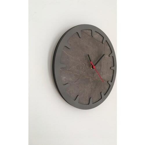 North Designed the Gordian Soot Black Bar Decorative Wall Clock 30 Cm
