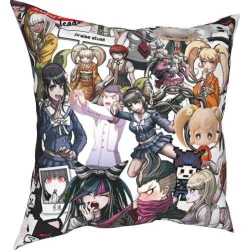 Random Danganronpa Trigger Happy Havoc Pillowcase Printing Polyester Cushion Cover Gift Throw Pillow Case Cover Seater 40X40cm
