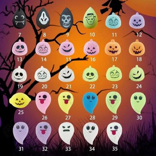 YIYIACE Imagic Sponge Beauty Blender Halloween Pumpkin Powder Sponge Gets Bigger in Water Cosmetics Beauty Puff MakeUp Blender