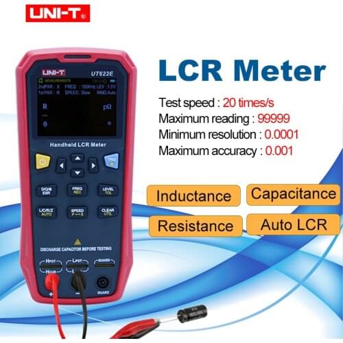 UNI-T handheld LCR Meter UT622E/C/A Digital Bridge Capacitance Inductance Resistance Frequency Tester Multimeter 100MHz