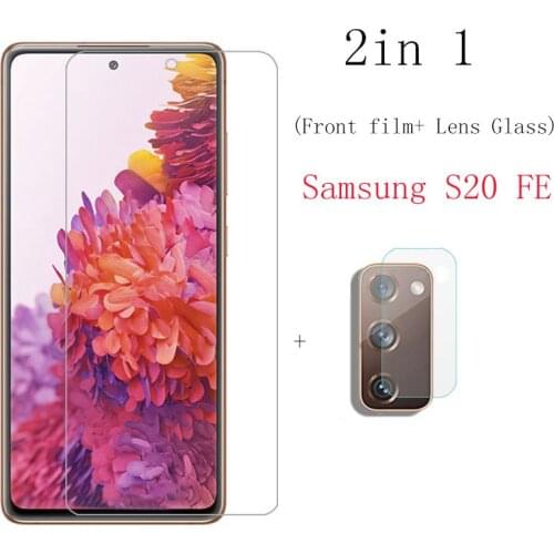 2in1 Tempered Glass For Samsung Galaxy S20 FE Screen Protector Film Camera Lens Safety Glass Protection Sumsung galaxy S 20 fe