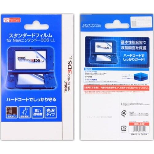 LCD Screen Protective Film Top Bottom Protector Skin Cover for New 3DS XL/LL T21A