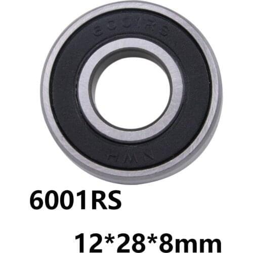 1pcs/lot 6001RS Cover Seal Deep Groove Ball Miniature Mini Bearings 6001RS 6001-RS 12*28*8mm 12*28*8 52100 Chrome Steel