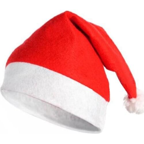 100 pcs Per Lot Christmas Hat for Girl Children Men Women Xmas Non-woven Santa hat Decor Christmas Gift