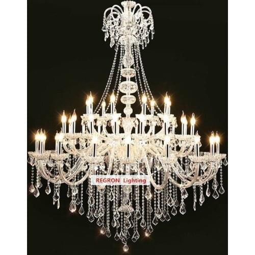 150CM Hotel ceiling Chandeliers For Church Living Room lamp 45-Light Villa Banquet Large Hanging Led Chandelier Crystal Lighting